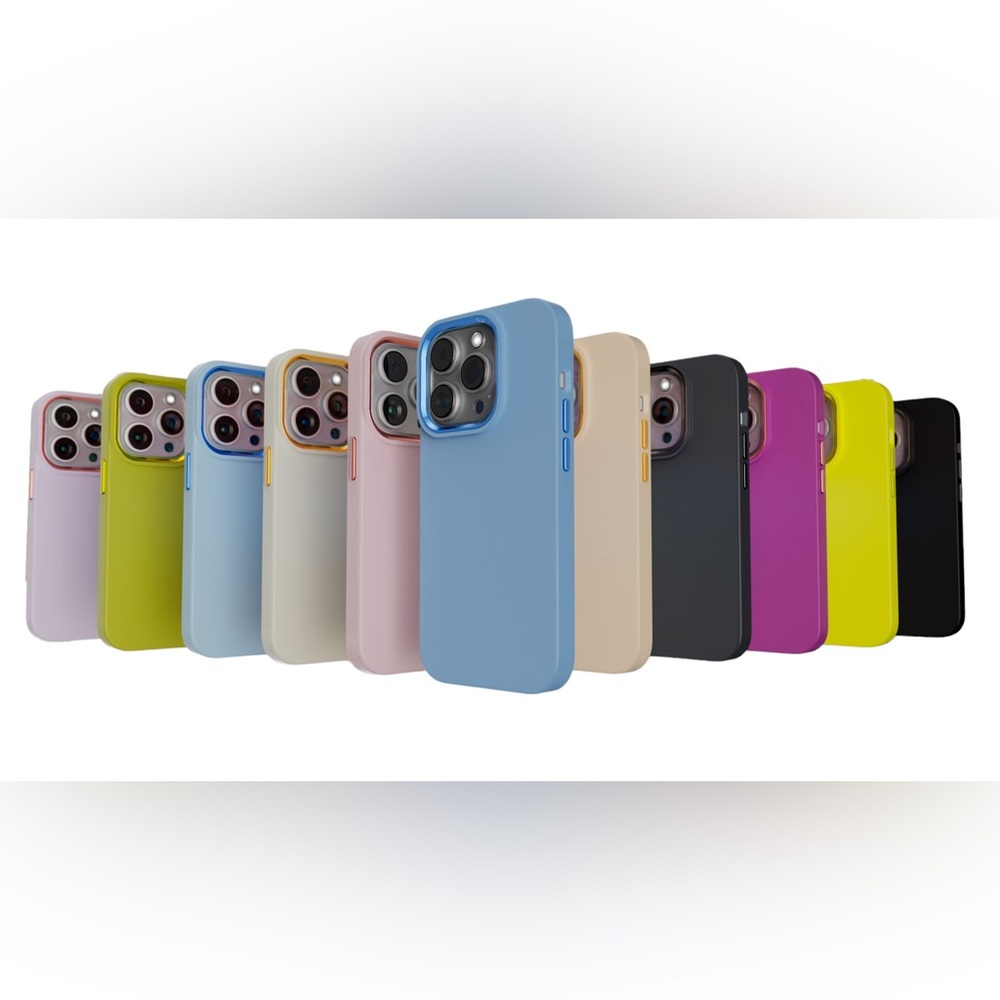 iPhone 14 Pro Enhanced Liquid Silicone Case with Metal Buttons and Camera Frame